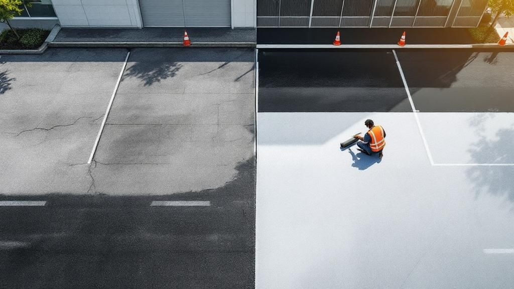 A Guide to Commercial Parking Lot Maintenance | Coastal Pipeline Inc