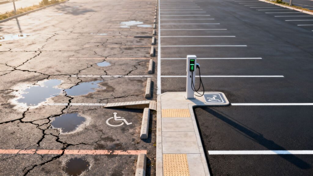 What most paving contractors get wrong about commercial parking lots | Coastal Pipeline Inc