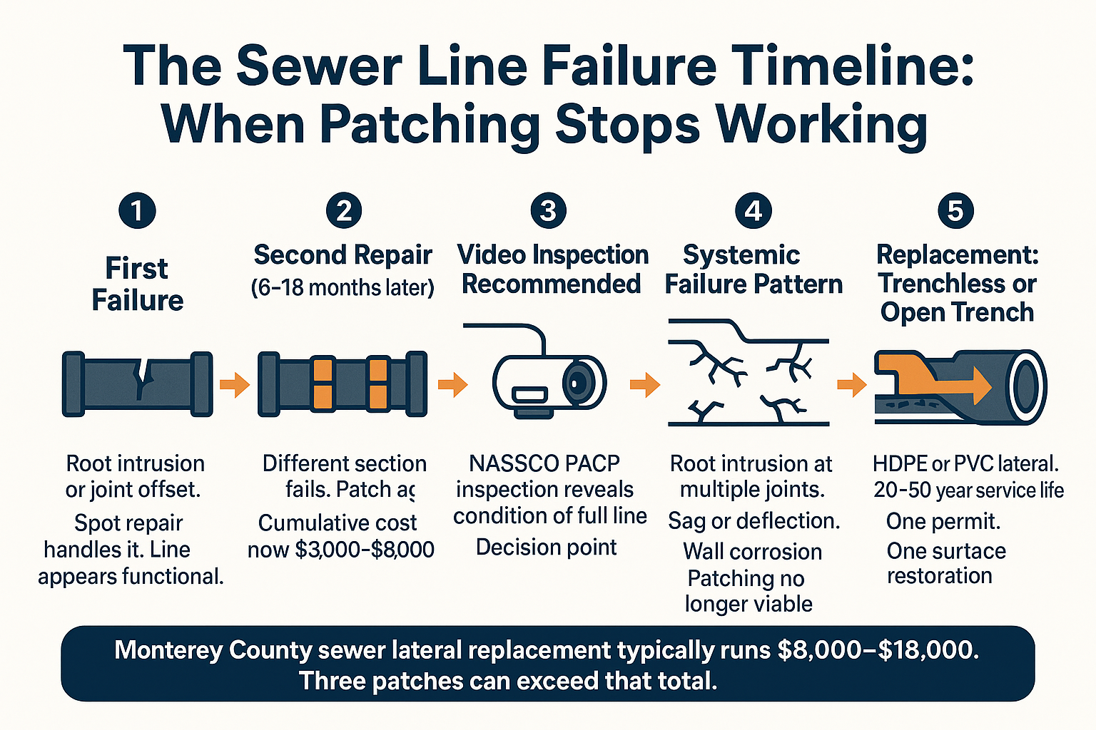 What Happens If You Keep Patching a Failing Sewer Line? 2 What Happens If You Keep Patching a Failing Sewer Line?