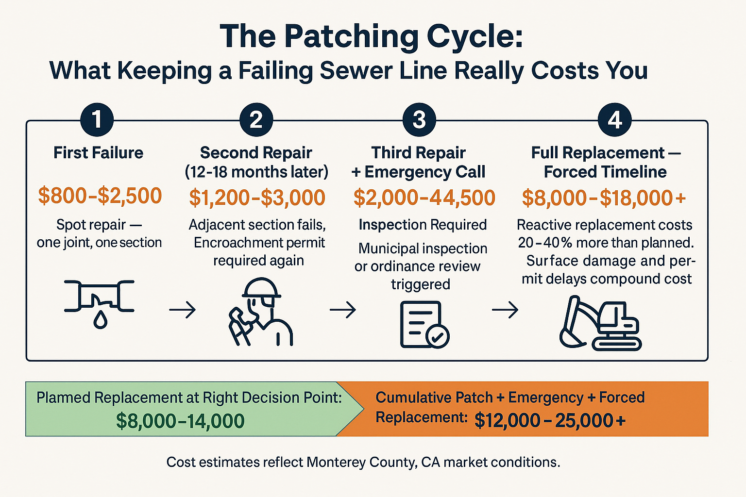 What Happens If You Keep Patching a Failing Sewer Line?