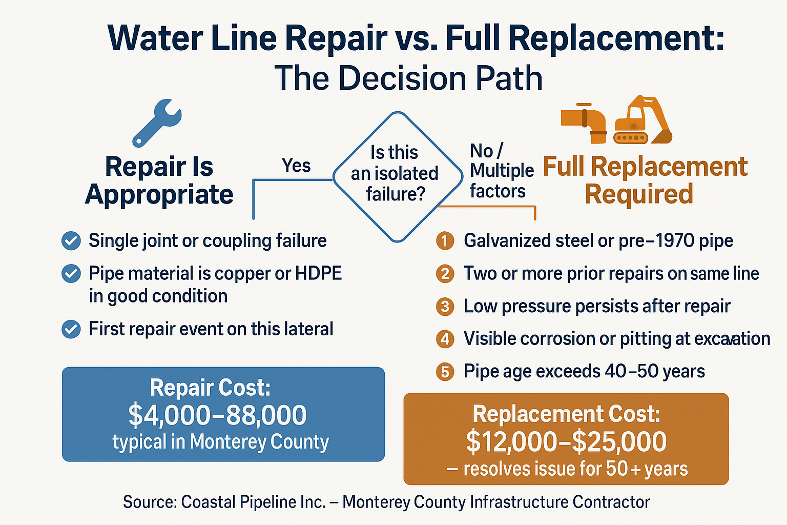When a Water Line Repair Turns Into a Full Replacement